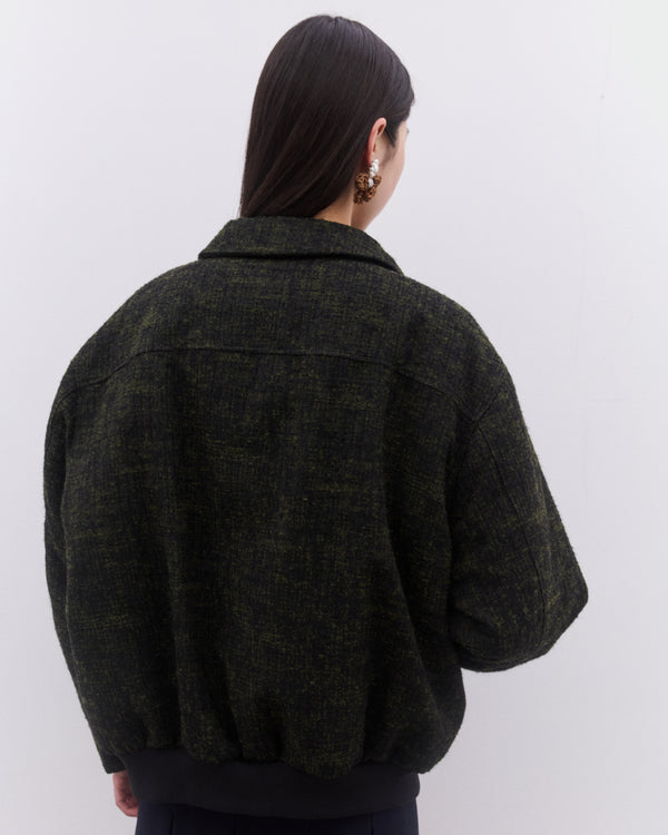 SHUSHU/TONG - Women’s Long Sleeve Lapel Jacket - (Hunter Green)