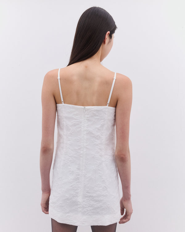 SHUSHU/TONG - Women’s Double Corset Straps Dress - (White)
