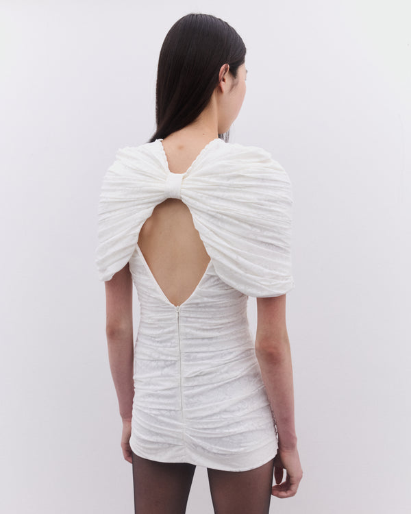SHUSHU/TONG - Women’s Overlay Two Piece Dress  - (White)