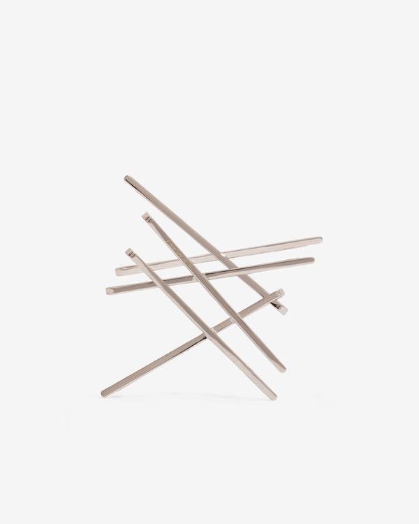 SHUSHU/TONG - Women’s Patchwork Shaped Hair Clip - (Silver)