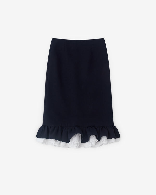 SHUSHU/TONG - Women’s Bud Frap Skirt - (Navy)
