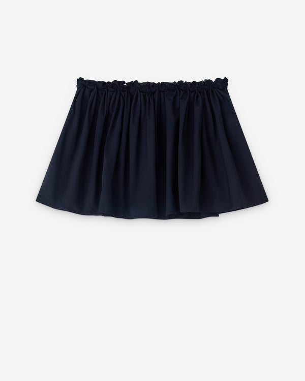 SHUSHU/TONG - Women’s Floral Waist Short Skirt - (Navy)