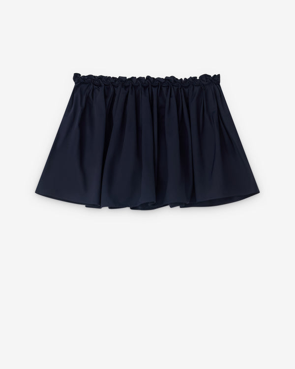 SHUSHU/TONG - Women’s Floral Waist Short Skirt - (Navy)