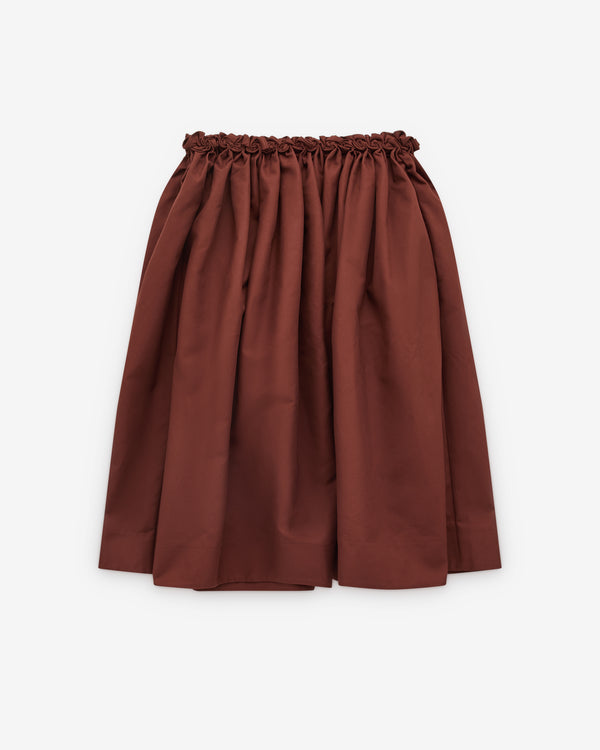 SHUSHU/TONG - Women’s Floral Waist Long Skirt - (Brown)