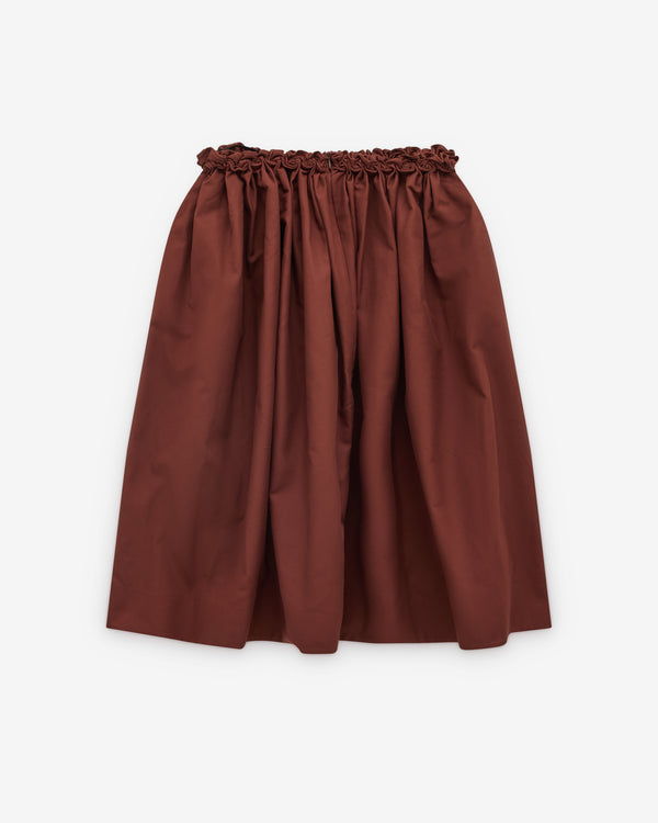 SHUSHU/TONG - Women’s Floral Waist Long Skirt - (Brown)