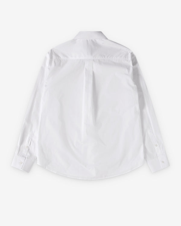 Simone Rocha  - Men's Ruffle Concealed Button Shirt - (White)