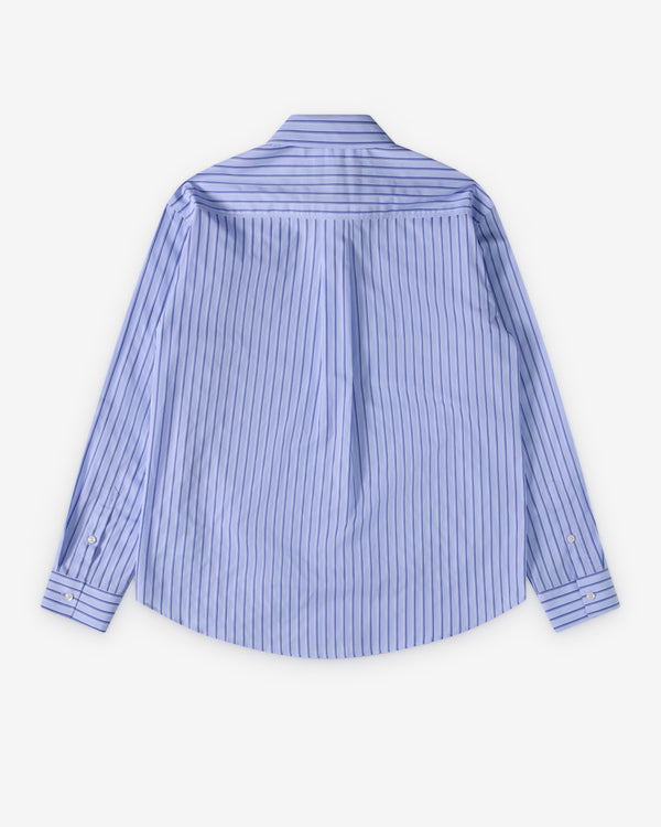 Simone Rocha  - Men's Beaded Classic Shirt - (Pale Blue Stripe)