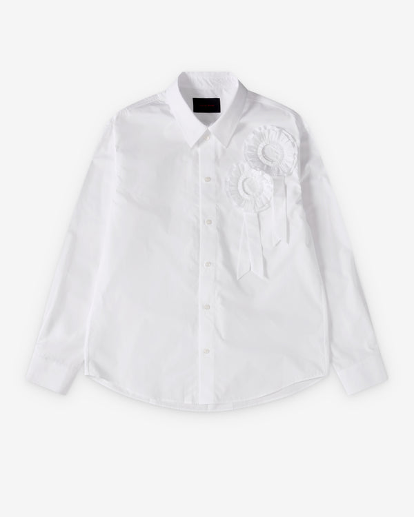 Simone Rocha  - Men's Ruffle Rosette Classic Shirt - (White)