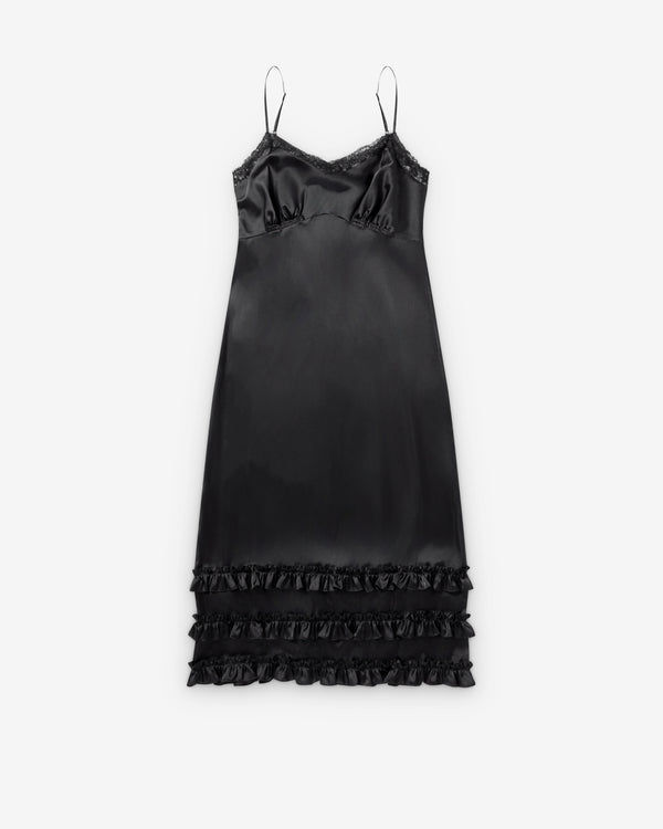 Simone Rocha  - Women's Ruffle Frill Hem Slip Dress - (Black)