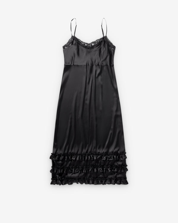 Simone Rocha  - Women's Ruffle Frill Hem Slip Dress - (Black)