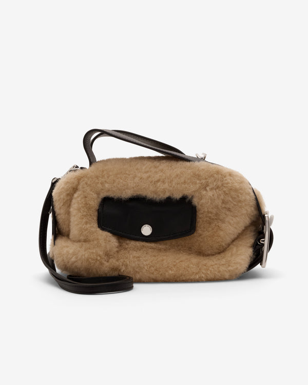 Simone Rocha  - Women's Mini Faux Fur Biker Belt Bag - (Blonde)