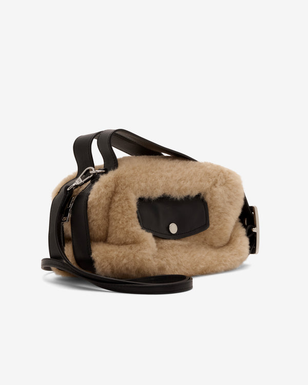 Simone Rocha  - Women's Mini Faux Fur Biker Belt Bag - (Blonde)