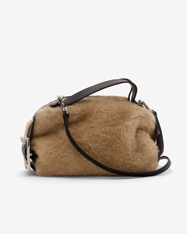 Simone Rocha  - Women's Mini Faux Fur Biker Belt Bag - (Blonde)