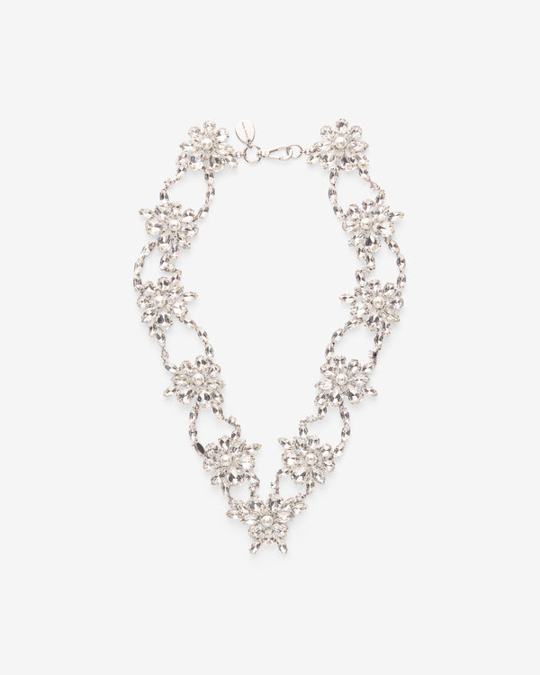 Simone Rocha  - Women's Large V-Line Floral Necklace - (Pearl/Crystal)