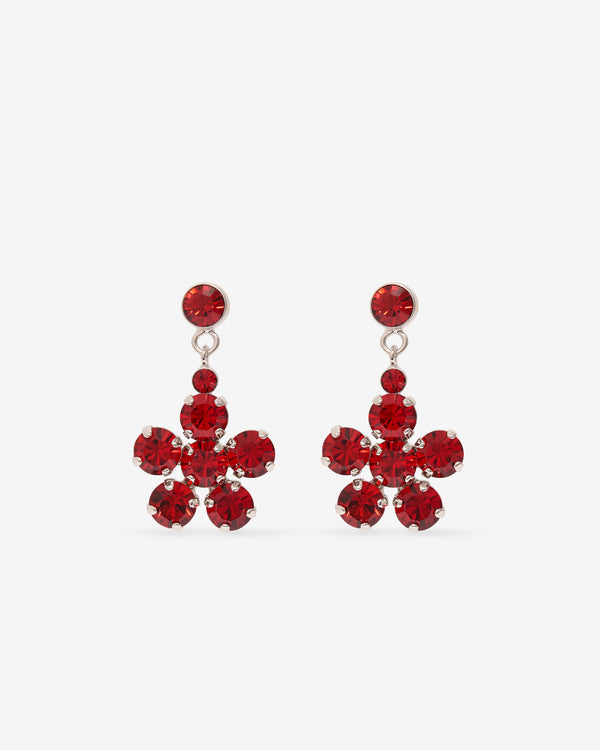 Simone Rocha  - Women's Mini Daisy Drop Earrings - (Blood Red)
