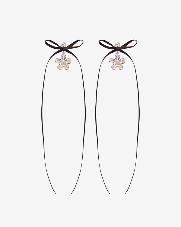 Simone Rocha  - Women's Mini Daisy Drop Bow Earrings - (Pearl/Crystal)