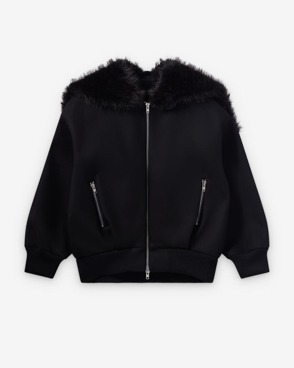 Simone Rocha  - Women's Oversized Split Faux Fur Hood Jacket - (Black)