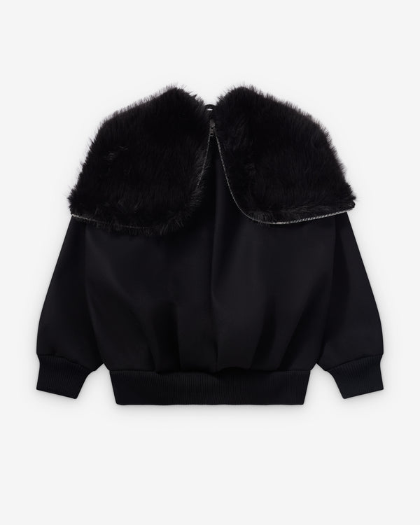 Simone Rocha  - Women's Oversized Split Faux Fur Hood Jacket - (Black)
