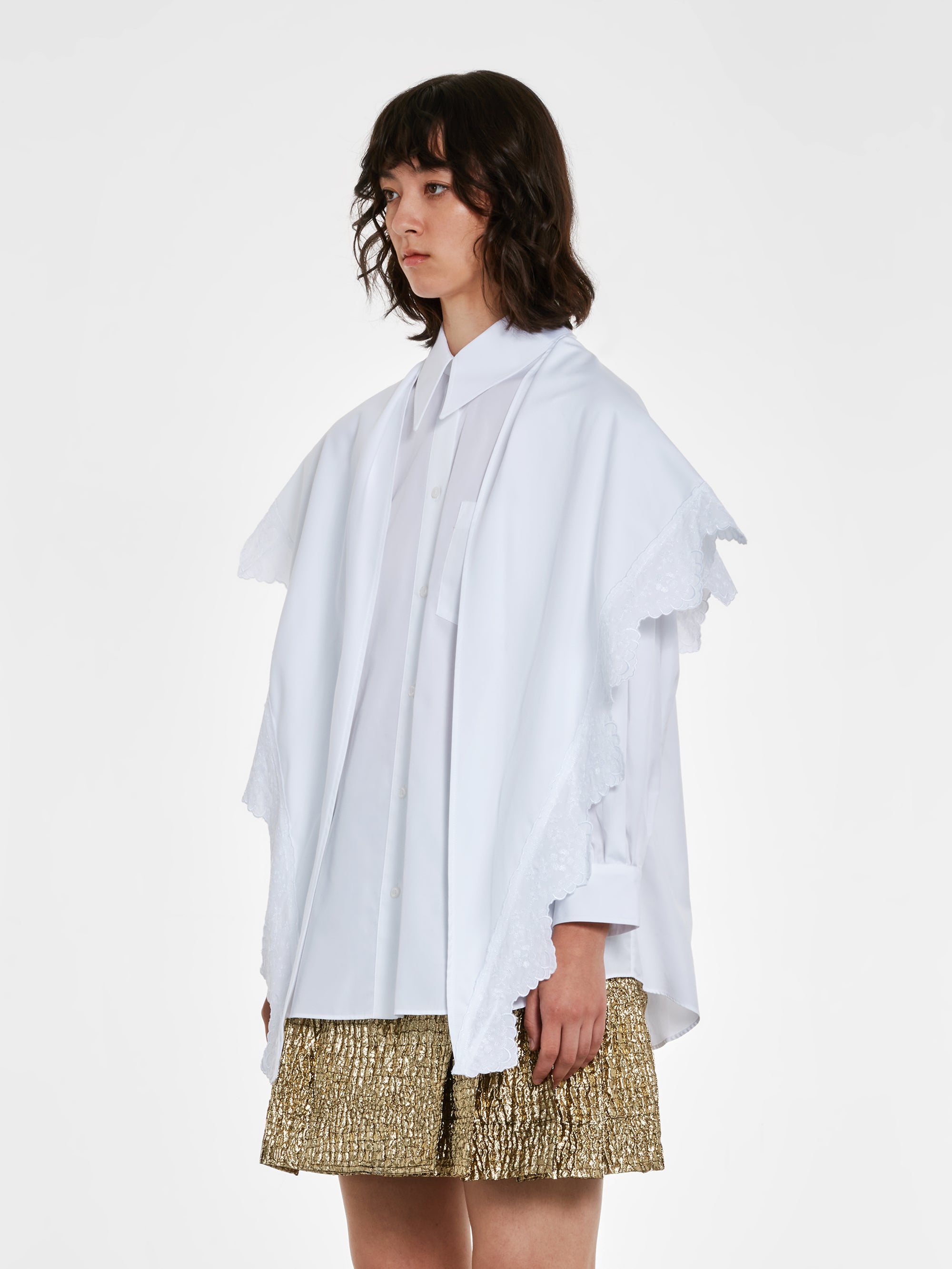 Simone Rocha - Women's Pointed Collar Shirt - (White) | Dover Street ...