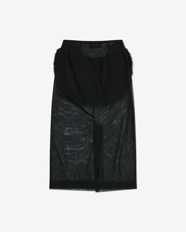Simone Rocha - Women's Sheer Midi Pencil Skirt - (Black)