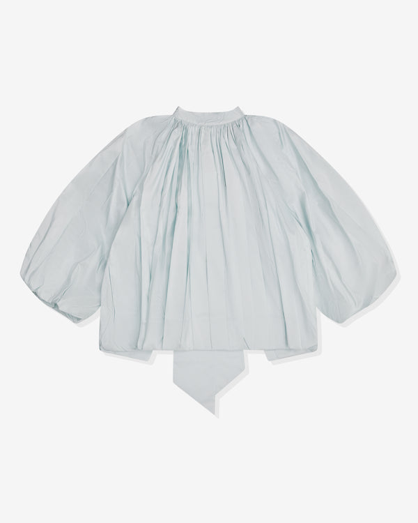 Simone Rocha - Women's Pleated Puff Sleeve Bow Top - (Duck Egg)