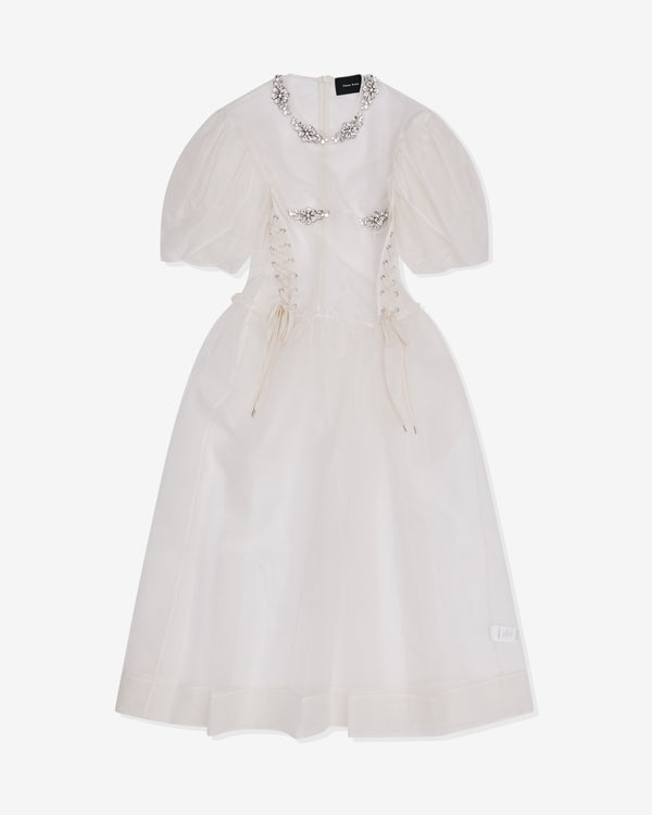 Simone Rocha - Women's Petal Sleeve Lace Up Dress - (Ivory)