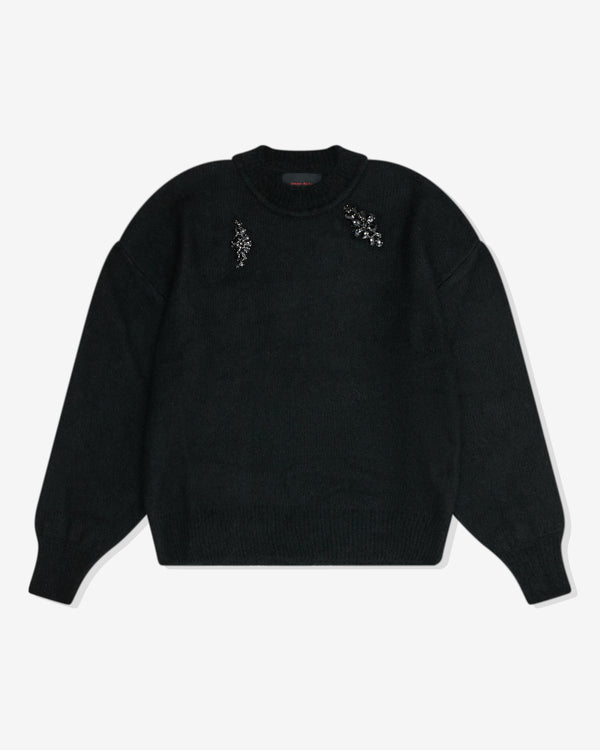 Simone Rocha - Men's Alpaca Knit Relaxed Jumper - (Black/Jet)