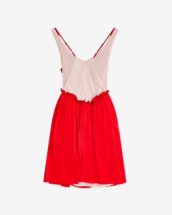 Simone Rocha - Satin Patchwork Ballet Dress - (Nude/Red)