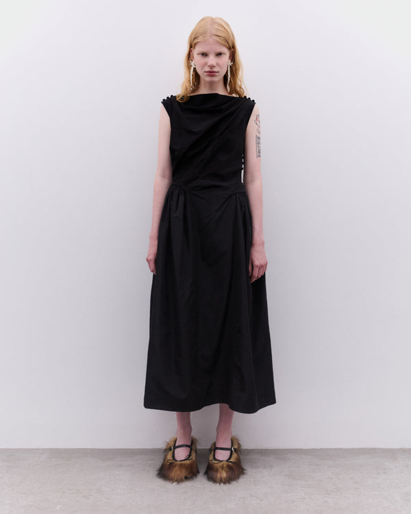 Simone Rocha - Women’s Hip Detail Draped Bind Dress - (Black)