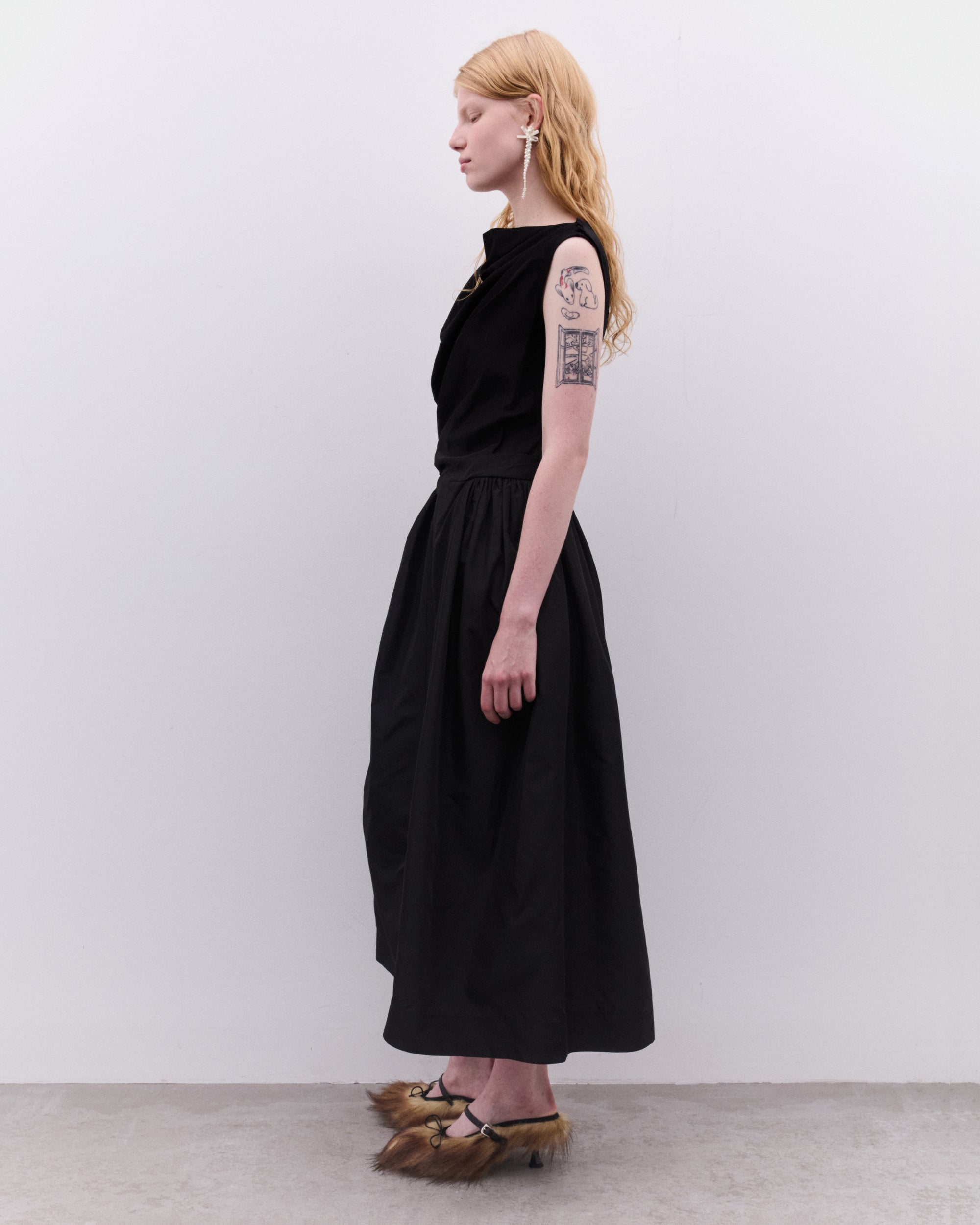 Simone Rocha: Women's Hip Detail Draped Bind Dress (Black)