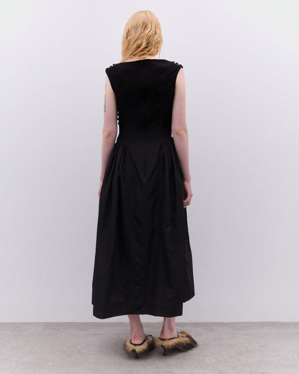 Simone Rocha - Women’s Hip Detail Draped Bind Dress - (Black)