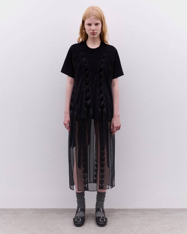 Simone Rocha - Women’s Unraveling Ribbon T-Shirt - (Black)
