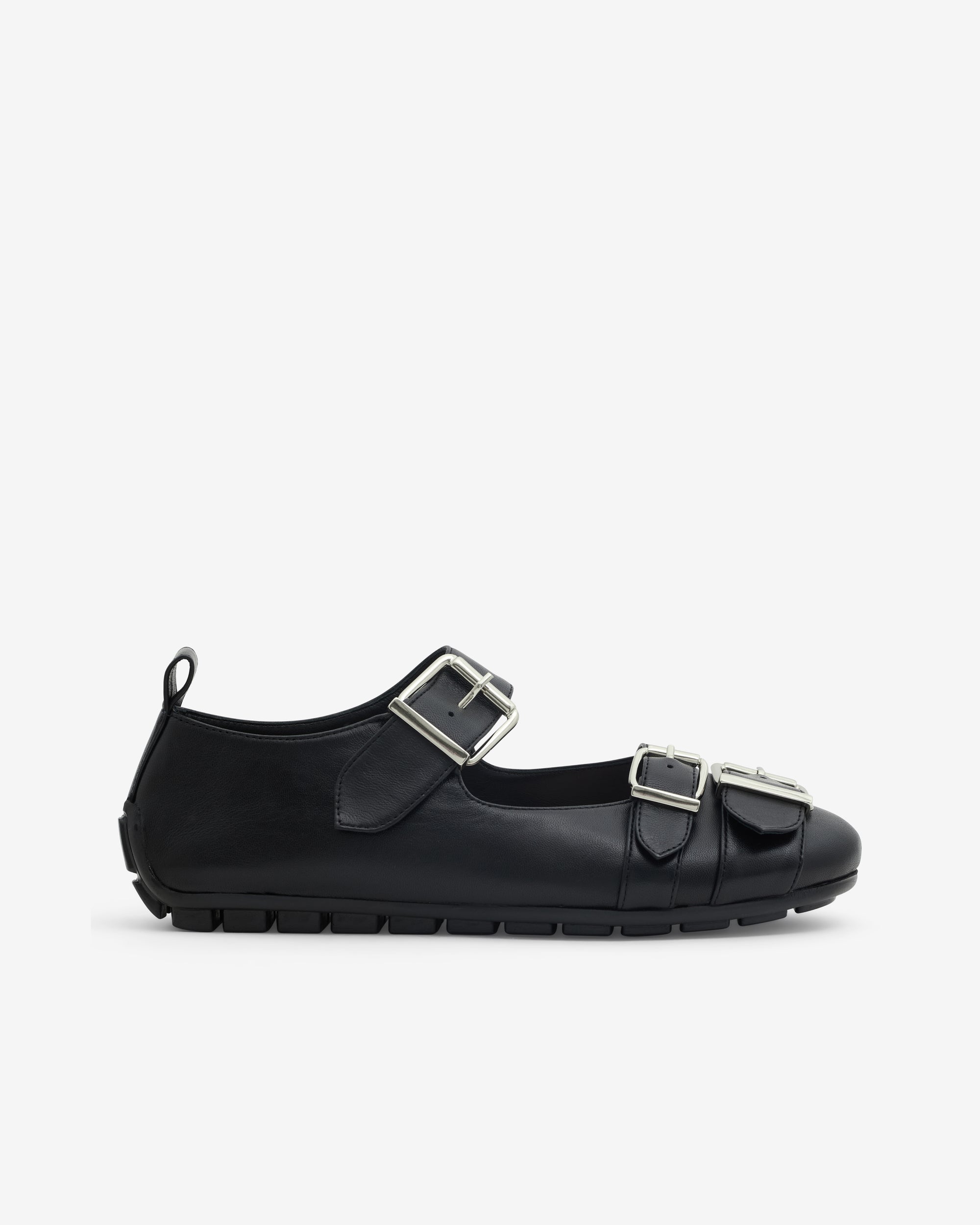 Simone Rocha Womenβs Buckle Ballerina Shoes (Black)