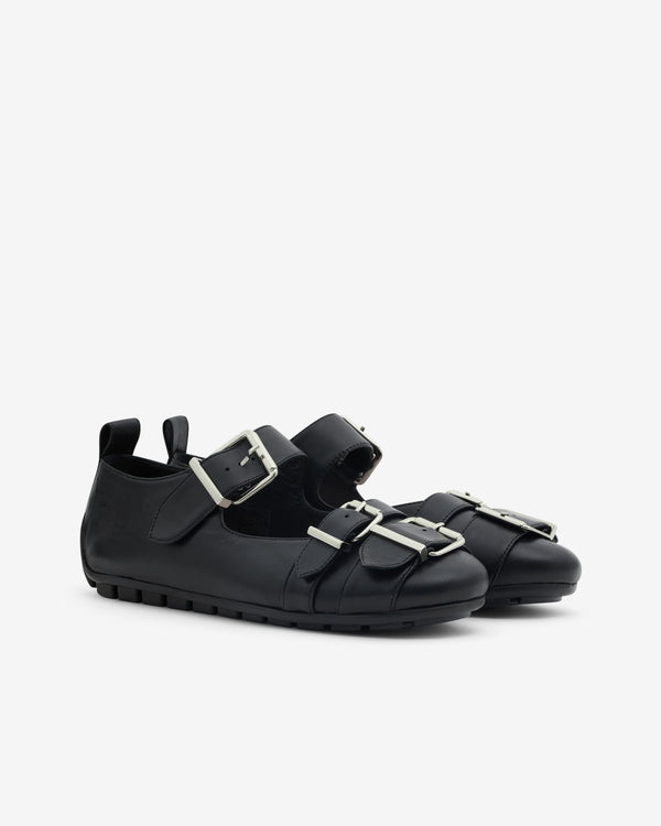 Simone Rocha - Women’s Buckle Ballerina Shoes - (Black)