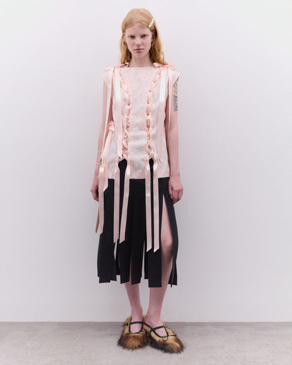 Simone Rocha - Women’s Unraveling Ribbon Top - (Blush/Blush)