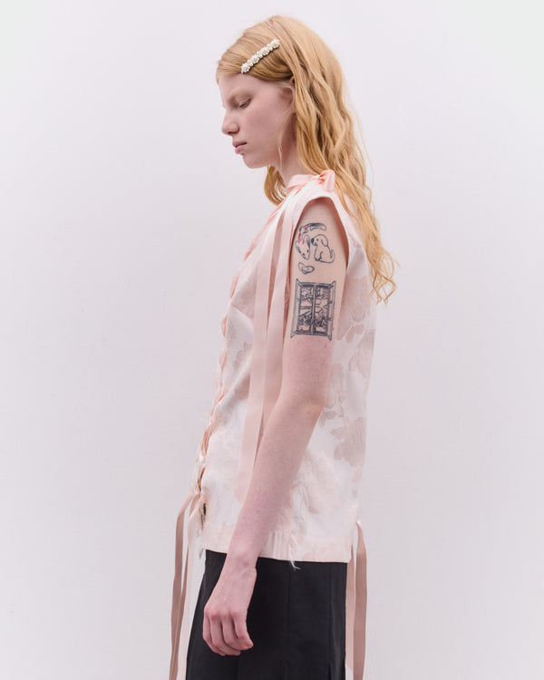 Simone Rocha - Women’s Unraveling Ribbon Top - (Blush/Blush)