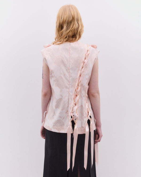 Simone Rocha - Women’s Unraveling Ribbon Top - (Blush/Blush)