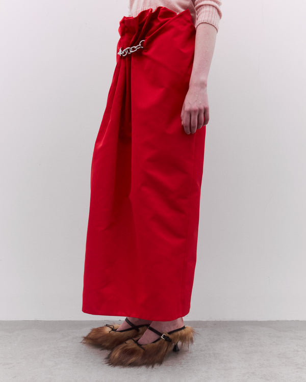 Simone Rocha - Women’s Ruched Duchess Chain Skirt - (Red)