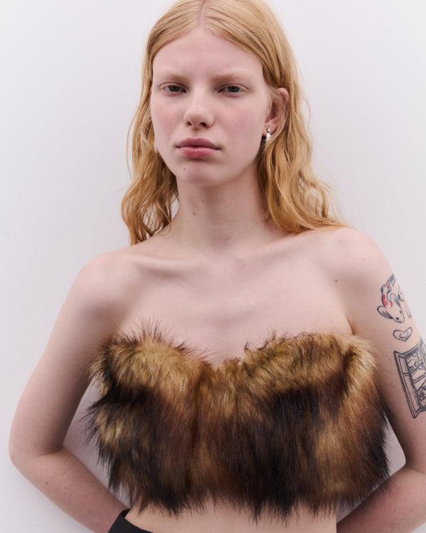 Simone Rocha - Women’s Faux Fur Bandeau - (Natural)