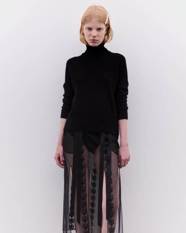 Simone Rocha - Women’s High Neck Cut Out Sweater - (Black)