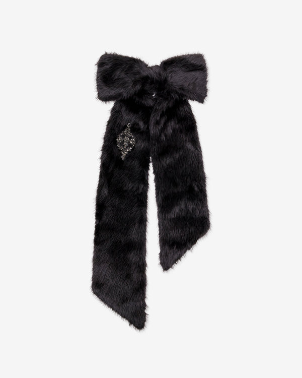 Simone Rocha - Women's Faux Fur Bow Scarf - (Black)