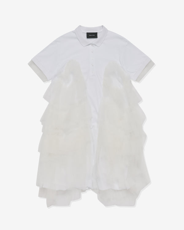 Simone Rocha - Women's Tiered Tulle Frill Polo Dress - (White/Ivory)