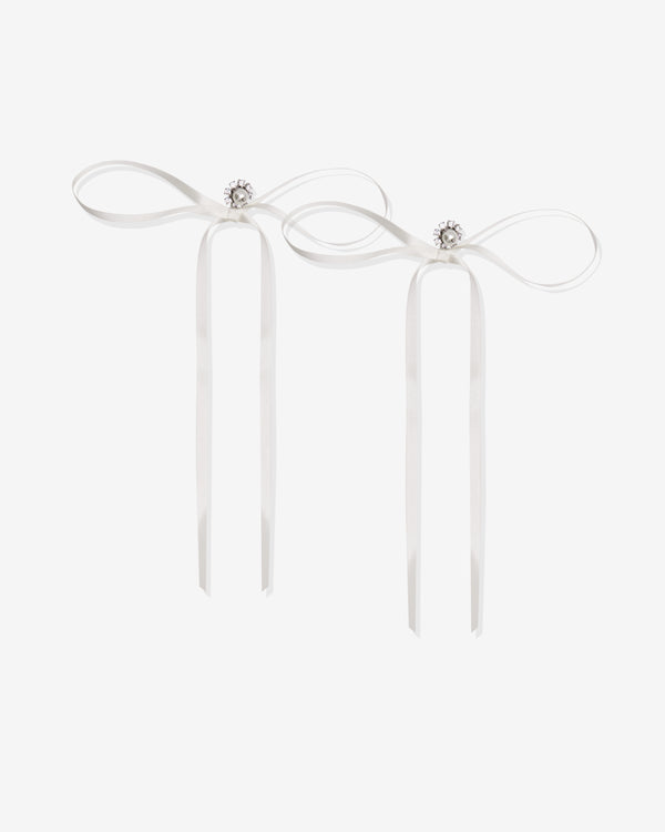 Simone Rocha - Women's Double Ended Daisy Bow Earrings - (Pearl/Black)