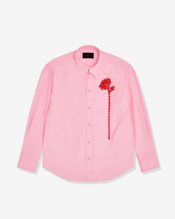 Simone Rocha - Men's Classic Shirt Floral Embroidery - (Bright Pink)