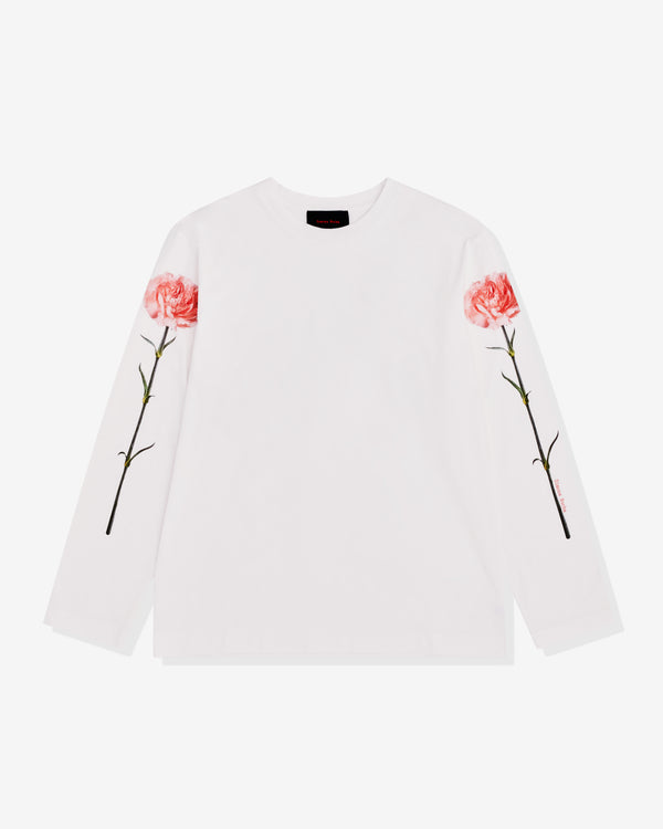 Simone Rocha - Men's Carnation Long Sleeve T-Shirt - (White)