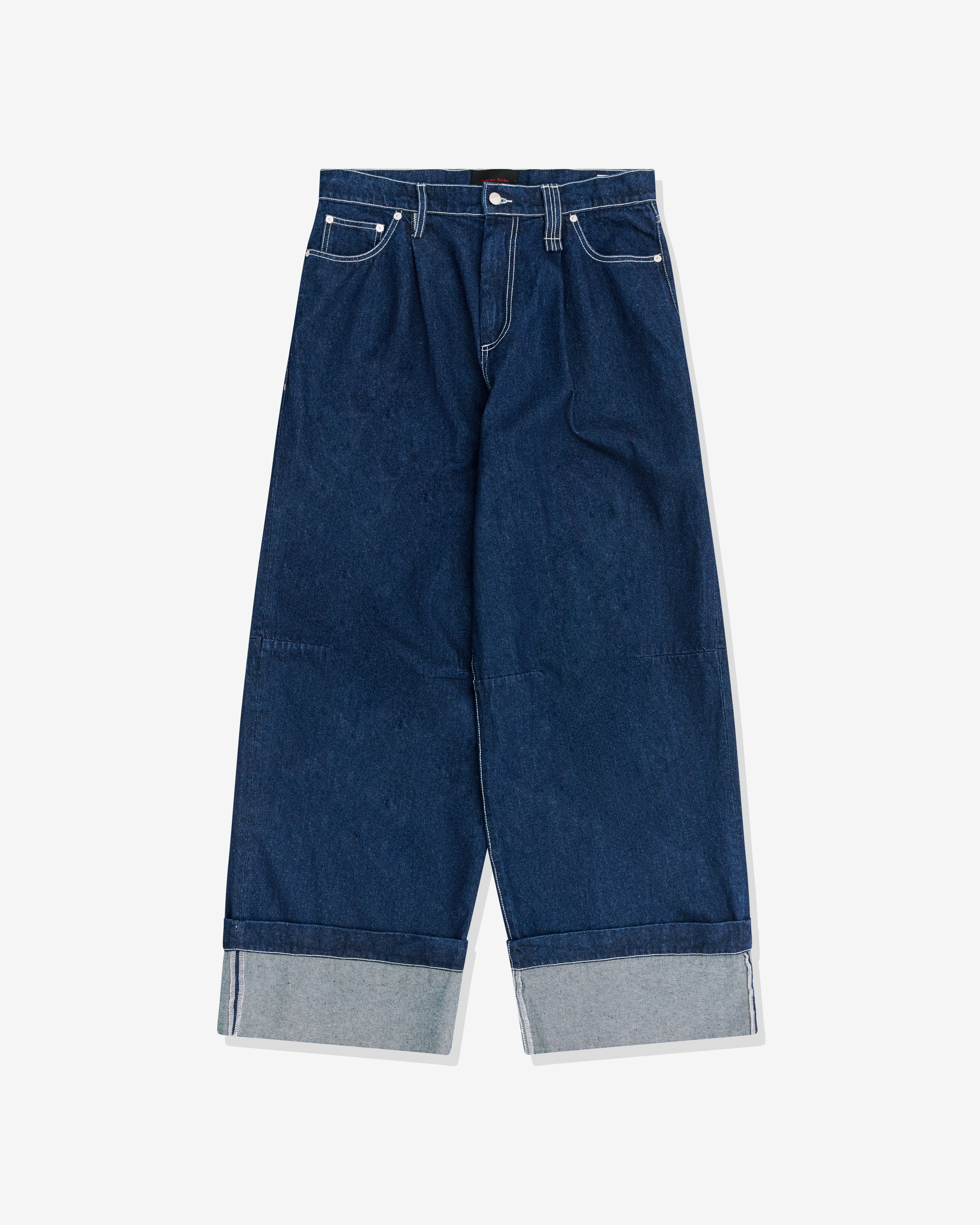 Simone Rocha: Men's Wide Leg Puddle Denim Jeans (Indigo) | DSML E-SHOP