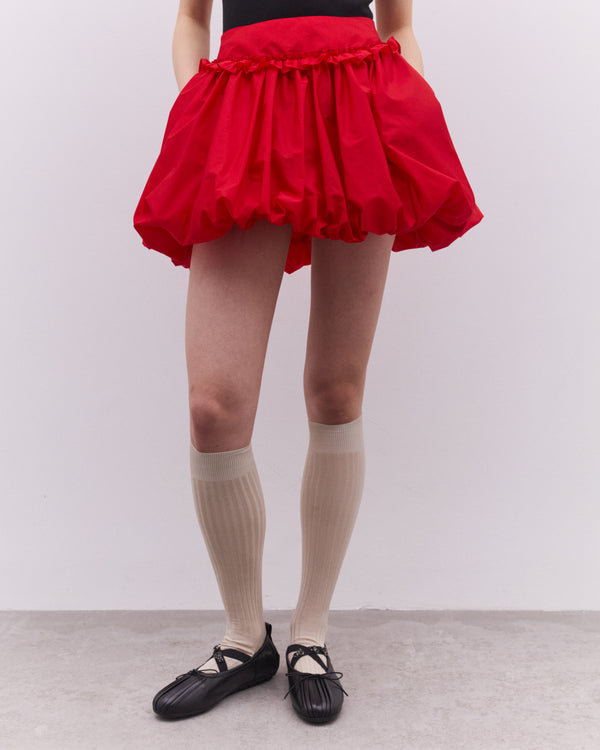 Simone Rocha - Women’s Bubble-Hem Mini Skirt - (Red)