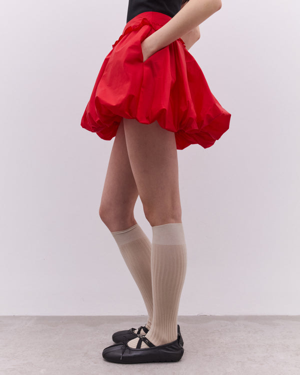 Simone Rocha - Women’s Bubble-Hem Mini Skirt - (Red)