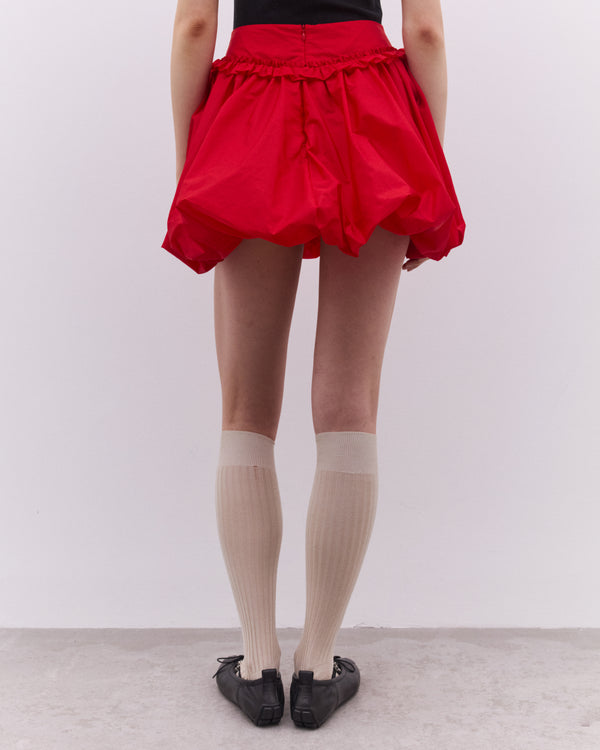 Simone Rocha - Women’s Bubble-Hem Mini Skirt - (Red)