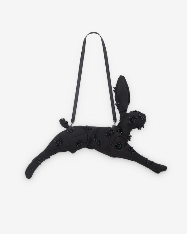 Simone Rocha - Women’s Turbo Satin Hare Crossbody Bag - (Black/Jet)